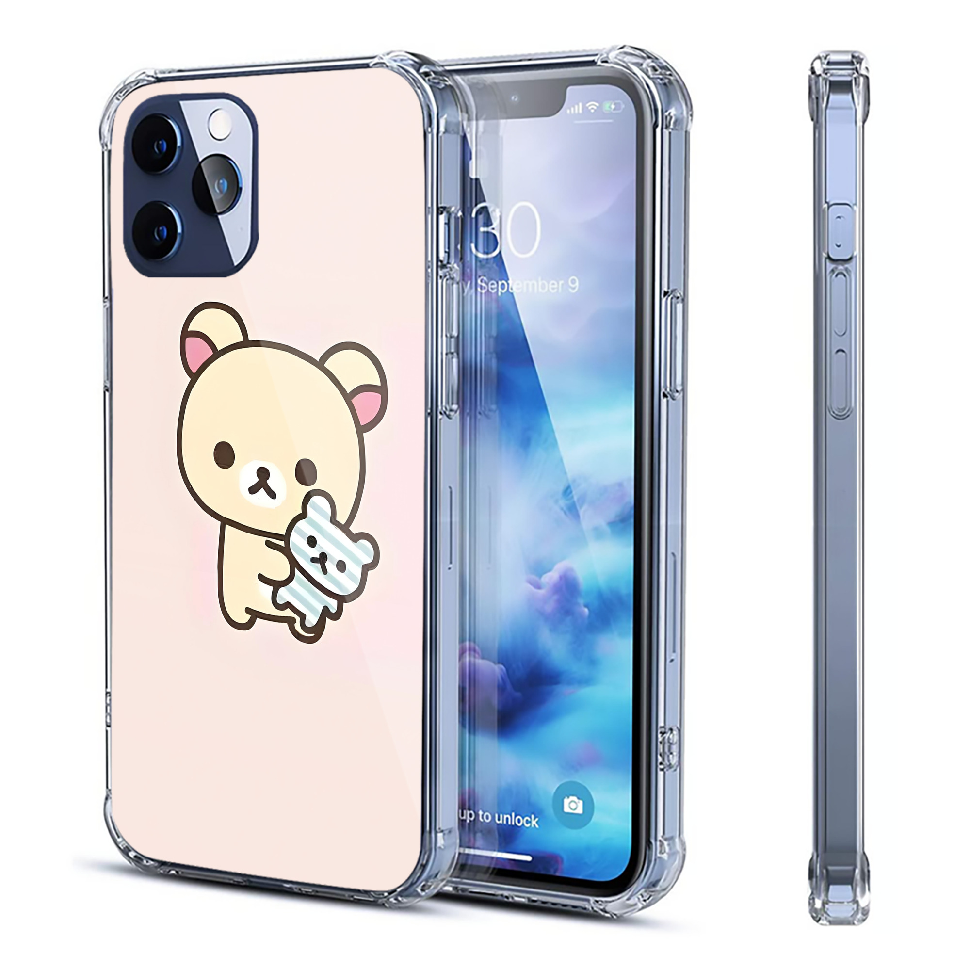 （画像用） リラックマ リラックマ キイロイトリ Rilakkuma Korilakkuma Kiiroitori 【iPhone 12シリーズ対応】透明スマホケース（クリアソフトケース）
